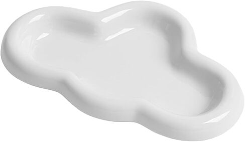 Cloud Jewelry Tray, Cute Ceramic Cloud Decor for Home and Office, Versatile Jewelry and Trinket Organizer, Funky Cloud-Shaped Ceramic Catch-All Dish (Glossy White) in Saudi Arabia