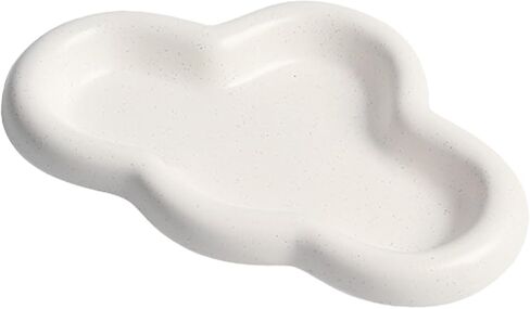 Cloud Jewelry Tray, Cute Ceramic Cloud Decor for Home and Office, Versatile Jewelry and Trinket Organizer, Funky Cloud-Shaped Ceramic Catch-All Dish (Glossy White) in Saudi Arabia