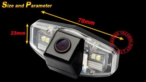Night Vision Car Backup Camera, Waterproof Rear-view License Plate Light Reverse Parking Camera for Honda Accord Civic EK/FD Odyssey Pilot Acura TSX in Kuwait