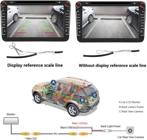 Night Vision Car Backup Camera, Waterproof Rear-view License Plate Light Reverse Parking Camera for Honda Accord Civic EK/FD Odyssey Pilot Acura TSX in Kuwait