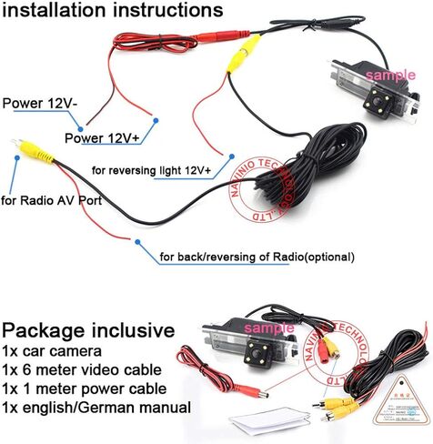 Night Vision Car Backup Camera, Waterproof Rear-view License Plate Light Reverse Parking Camera for Honda Accord Civic EK/FD Odyssey Pilot Acura TSX in Kuwait