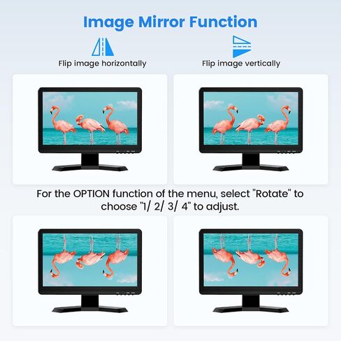 شاشة أمان Eyoyo مقاس 10 بوصة بدقة 1366 × 768 TFT LCD، شاشة HDMI صغيرة تدعم مدخل HDMI VGA AV BNC USB ومكبرات صوت مدمجة وجهاز تحكم عن بعد للكمبيوتر الشخصي وكاميرا CCTV X-Box in Kuwait