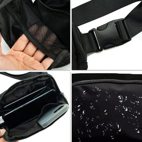 Everywhere Belt Bag, Crossbody Fanny Pack for Women, Men, Fashion, Waterproof, Nylon (Black) in Saudi Arabia
