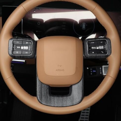 YOUTOOCAR Carbon Fiber Pattern Steering Wheel Cover Trim Compatible with Hyundai Santa FE 2024-2025 Accessories in Kuwait