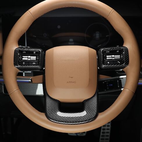 YOUTOOCAR Carbon Fiber Pattern Steering Wheel Cover Trim Compatible with Hyundai Santa FE 2024-2025 Accessories in Kuwait