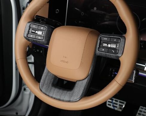 YOUTOOCAR Carbon Fiber Pattern Steering Wheel Cover Trim Compatible with Hyundai Santa FE 2024-2025 Accessories in Kuwait
