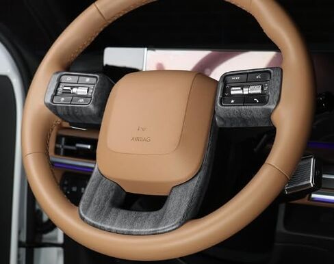 YOUTOOCAR Carbon Fiber Pattern Steering Wheel Cover Trim Compatible with Hyundai Santa FE 2024-2025 Accessories in Kuwait