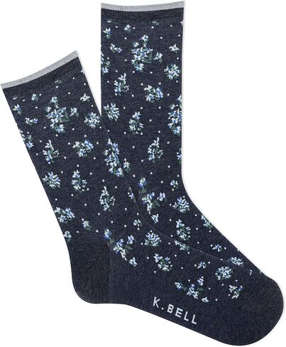 K. Bell Women's Ditsy Floral Crew Socks 1 Pair, Women's 9-11 in Saudi Arabia