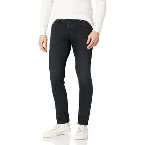 بنطلون جينز AG Adriano Goldschmied للرجال The Tellis Modern Slim Leg Denim، 7 سنوات أسود نقي، 30 in Kuwait