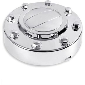 ALLGOOD Front Alloy Wheel Center Caps, Compatible with Dodge Ram 3500 2011-2016 1-TON Dually, Front Chrome Hub Caps, 1PCS