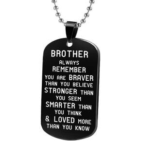 هدايا للأخ من الأخت - هدايا الأخ الأكبر الجديدة الفريدة من نوعها للأخ الأخ الأسود قلادة للأبناء هدايا عيد الميلاد ورأس السنة الجديدة in Kuwait