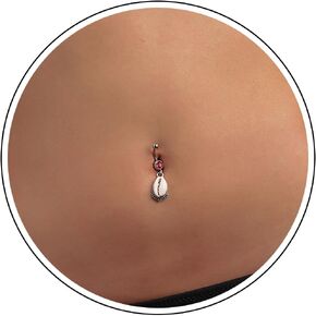 Silver Belly Button Ring Crystal Spider Dangle Belly Ring Sparkly Cubic Zirconia Insect Navel Ring Surgical Steel Belly Navel Piercing Jewelry for Women Girls