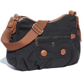 ESVAN Fashionable Women's Crossbody Bag:10-Pocket Purse Handbag Shoulder Bag with 2 Detachable Straps