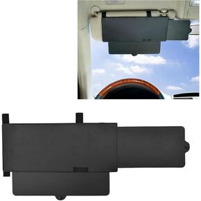 1 PC Car Visor Extender, 12.2" x 5.9" PC Retractable Automotive Sunshade Anti-Glare Visor Extender, Universal Adjustable Car Sun Visor Protects from Sun Glare, Snow Blindness (Black)