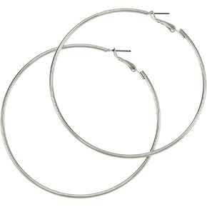 Dauplaise Jewelry Oversized Hoop Earrings, Classic Statement Fashion Jewelry for Women- Silver or Gold tone