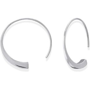 Boma Jewelry Sterling Silver Pull Through Hoop Earrings