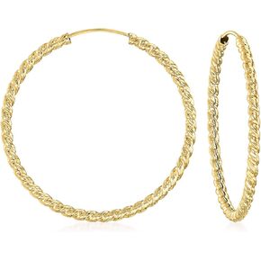 Ross-Simons Italian 14kt Yellow Gold Twisted Hoop Earrings