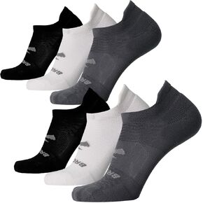 Brooks Run-In No Show Socks I Men & Women Performance Athletic Running Socks I Comfort Fit (6-Pack Set)