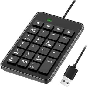 NOOX Wireless Number Pad, Numeric Keypad Numpad Keyboard 10 Key USB Keypad Office Accounting Essentials Desktop Computer Laptops Accessories Compatible Chromebook Notebook EliteBook MateBook etc.