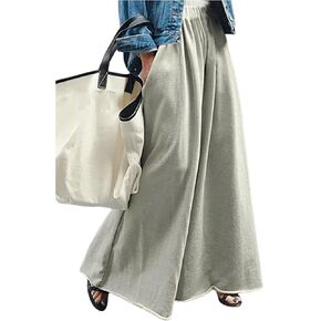 Women's Wide Leg Sweatpants High Elastic Waist Flowy Palazzo Pants Loose Baggy Pants Trendy