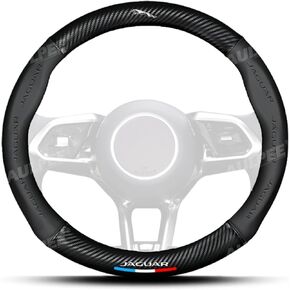 Custom-Fit Carbon Fiber Premium Leather Non-Slip & Breathable Steering Wheel Cover Compatible with Aifa Ronneo Accessory(ALFA-D)
