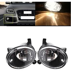 Pair LH RH Fog Driving Light Lamp w/ h11 Halogen Bulbs Compatible with 2009-2017 Audi Q5 Fits OE 8T0941699B 8T0941700B