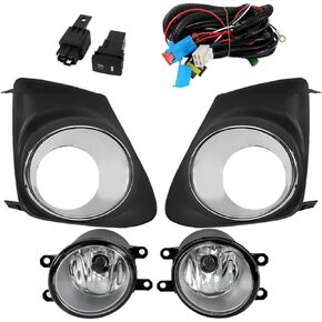 WFLNHB Front Bumper Fog Lights Replacement for 2011-2013 Toyota Corolla Driving Fog Lamps Kit 2Pack Clear Lens 81210-06071
