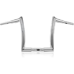 MoKitDora Road Glide Handlebar 12" Rise 1.5" Fat 1.25" Clamp Meathook Ape Hangers Compatible with Harley Touring 2015-2023 FLTRX/FLTRXS/FLTRU, Chrome