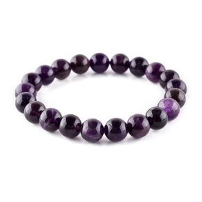 Garnet Bracelets For Men Unconditional Love Bracelet Bring Happiness - Passion - Romance - Unisex Stretchable Elastic Simple Bracelet Women Jewelry January Birthstone Healing, Chakra Yoga Balancing