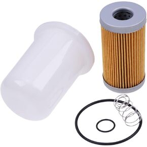 JZGRDN Fuel Filter & BOWL & Spring 87300041 84477366 SBA360710050 SBA360740120 Compatible with Ford New Holland