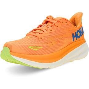 Hoka Men's Clifton 9 Sneaker, Solar Flare/Lettuce, 9.5