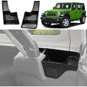 Grab Bar Tray Passenger Storage Box Compatible with 2024+ Jeep Wrangler JL 4XE/Jeep Gladiator JT Passenger Storage Tray Organizer Co-pilot Grab Handle Box for Wrangler Interior Accessories