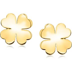 Ross-Simons Italian 14kt Yellow Gold 4-Leaf Clover Earrings