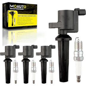 Set of 4 Ignition Coils Pack 9E5Z-12029-A UF621 DG522 & 4 PCS Iridium Spark Plugs Compatible with Ford Fusion 2010-2020 Escape 2009-2019 Ranger 2013-2020 Lincoln MKZ - 2.0L 2.5L