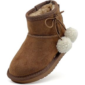 أطفال أحذية الثلوج الفتيات الفتيان في الهواء الطلق الدافئة الانزلاق على الفراء الأحذية خفيفة الوزن المضادة للانزلاق أحذية الشتاء للأطفال الصغار/الكبار in Kuwait