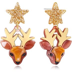 MUYAN Sparkling Christmas Dangle Earrings for Women Holiday Tree Earrings Festive Gift Christmas Jewelry Gift