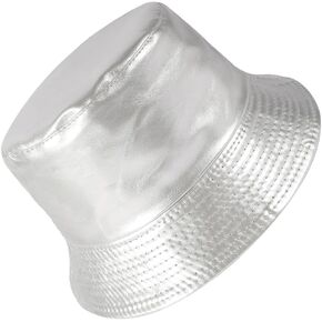 Eigso PU Leather Bucket Hat for Women Men Vintage Hiking Fisherman Hat for Woman Man
