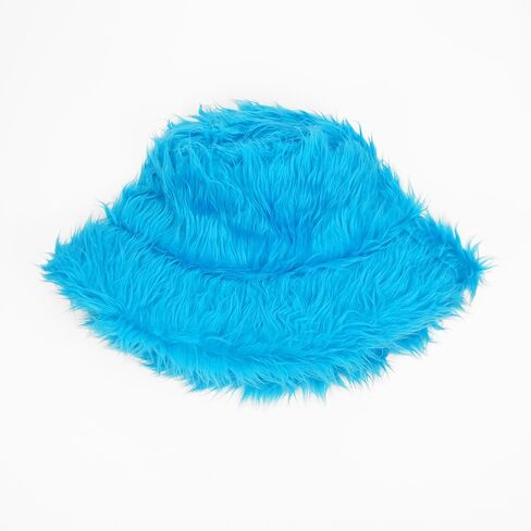 Gllutt Winter Fuzzy Faux Fur Bucket Hat Long Hair for Women Fashionable Warm Wide Brim in Saudi Arabia