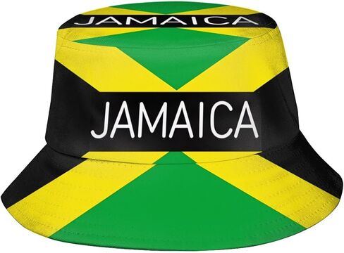 Jamaica Flag Bucket Hat, Unisex Jamerica Hat Outdoor Beach Summer Fisherman Cap for Women Men in Saudi Arabia