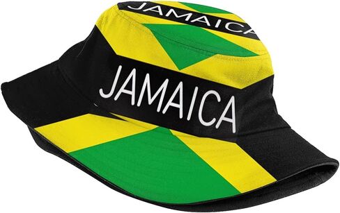 Jamaica Flag Bucket Hat, Unisex Jamerica Hat Outdoor Beach Summer Fisherman Cap for Women Men in Saudi Arabia