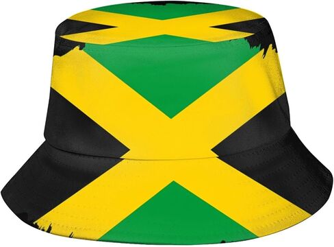Jamaica Flag Bucket Hat, Unisex Jamerica Hat Outdoor Beach Summer Fisherman Cap for Women Men in Saudi Arabia