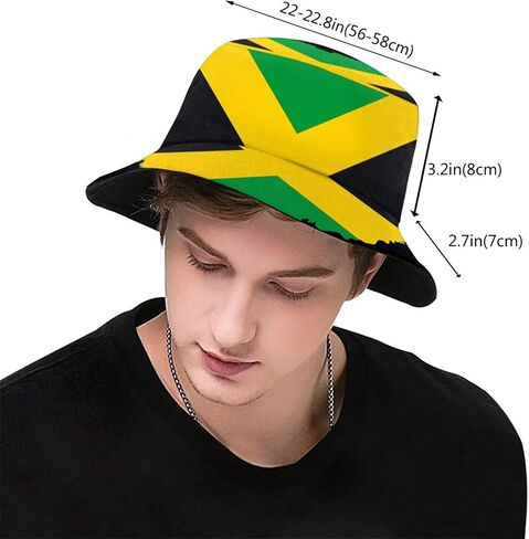 Jamaica Flag Bucket Hat, Unisex Jamerica Hat Outdoor Beach Summer Fisherman Cap for Women Men in Saudi Arabia