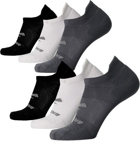 Brooks Run-In No Show Socks I Men & Women Performance Athletic Running Socks I Comfort Fit (6-Pack Set) in Kuwait