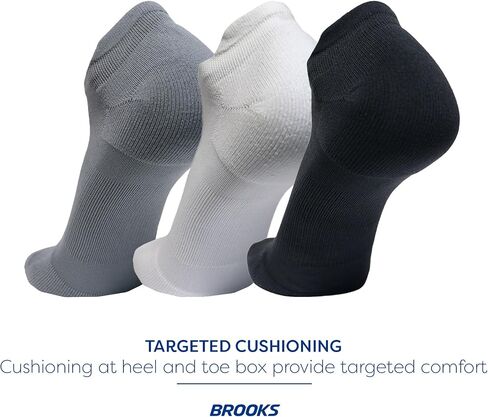 Brooks Run-In No Show Socks I Men & Women Performance Athletic Running Socks I Comfort Fit (6-Pack Set) in Kuwait