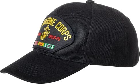 United States Marine Corps Vietnam 1959-75 Veteran Black Adjustable Baseball Cap in Saudi Arabia