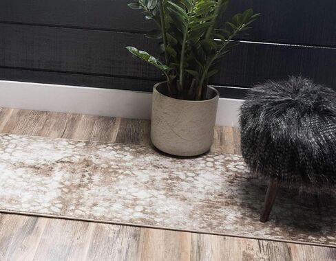 Unique Loom Sofia Collection Area Rug - Larvotto (2'x 6' 7" Runner, Brown/ Beige) in Saudi Arabia