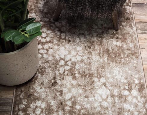 Unique Loom Sofia Collection Area Rug - Larvotto (2'x 6' 7" Runner, Brown/ Beige) in Saudi Arabia