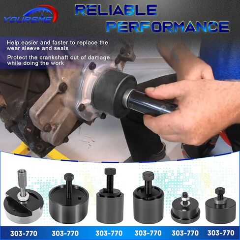 ل 6.0L 6.4L Powerstroke محرك الديزل الأمامي والخلفي العمود المرفقي ختم/ارتداء حلقة المثبت مزيل ل 2003-2010 فورد F-Series و E-Series استبدال 303-1260 303-1259 303-761 303-762 303-770 303-771 in Kuwait