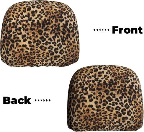 2 Pack Cheetah Print Car Seat Headrest Cover, Soft Seat Cover Cheetah Car Accessories Headrest Protector Universal Fit to All Car in Saudi Arabia