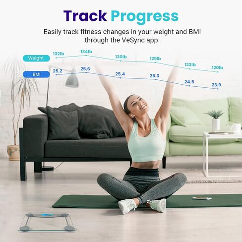 Etekcity Digital Bathroom Scale for Body Weight for People, Extra Wide Platform and High Capacity, Large Number and Easy-to-Read on Backlit LCD Display, 440 lb in Saudi Arabia